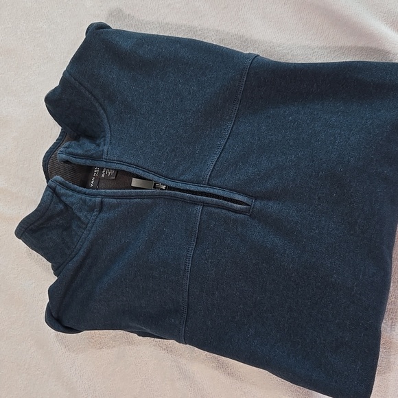 Van Heusen Men's Quarter Zip Ocean Blue Pullover XL - Picture 6 of 7